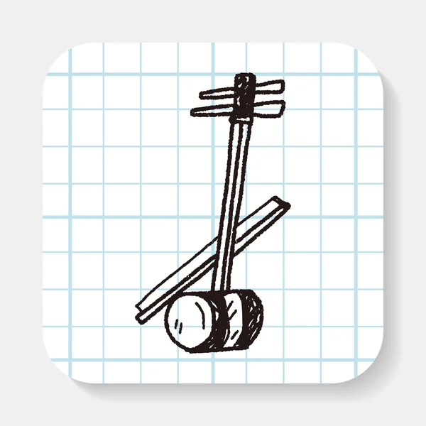 Erhu doodle — Stockový vektor