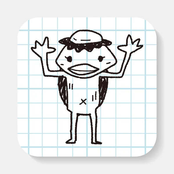 Monster doodle — Stockvector