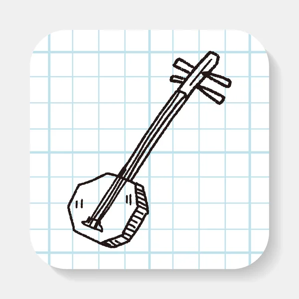 Doodle banjo — Vetor de Stock