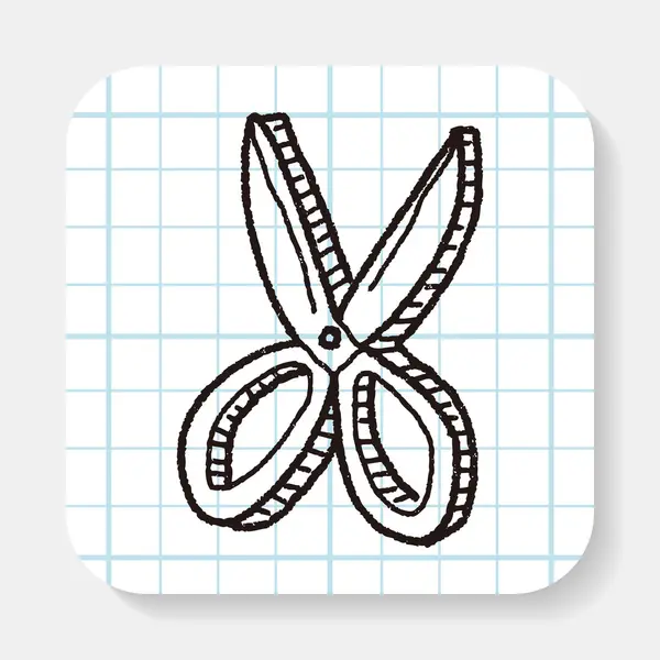 Scissors doodle drawing — Stock Vector