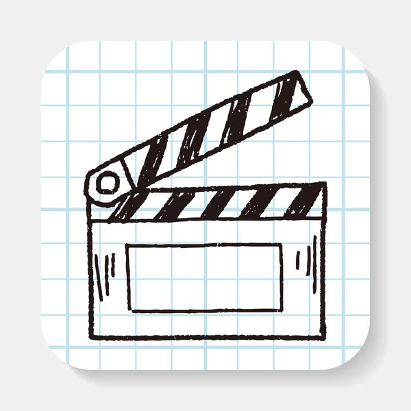 Placa de filme doodle — Vetor de Stock