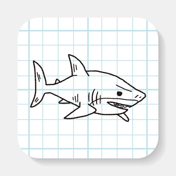 鲨鱼的涂鸦 — 图库矢量图片
