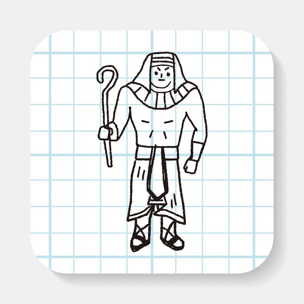 Pharaon doodle — Image vectorielle