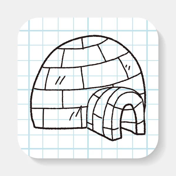 Igloo gribouille — Image vectorielle