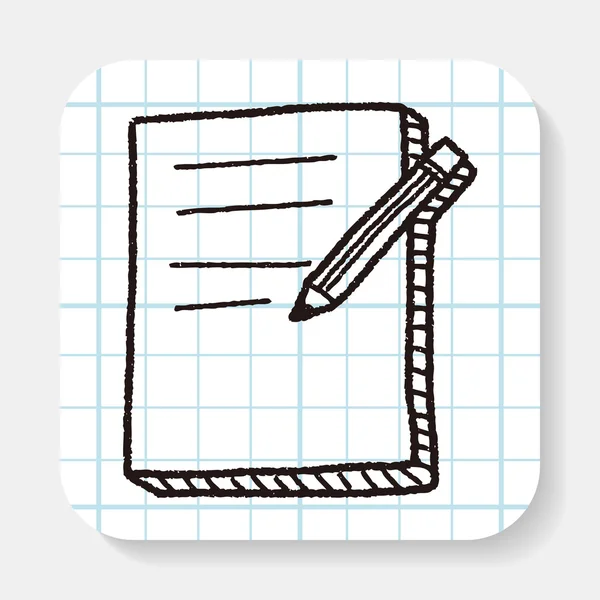 Documento doodle — Vector de stock