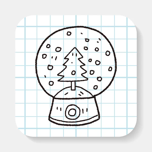 Snow ball doodle — Stock vektor