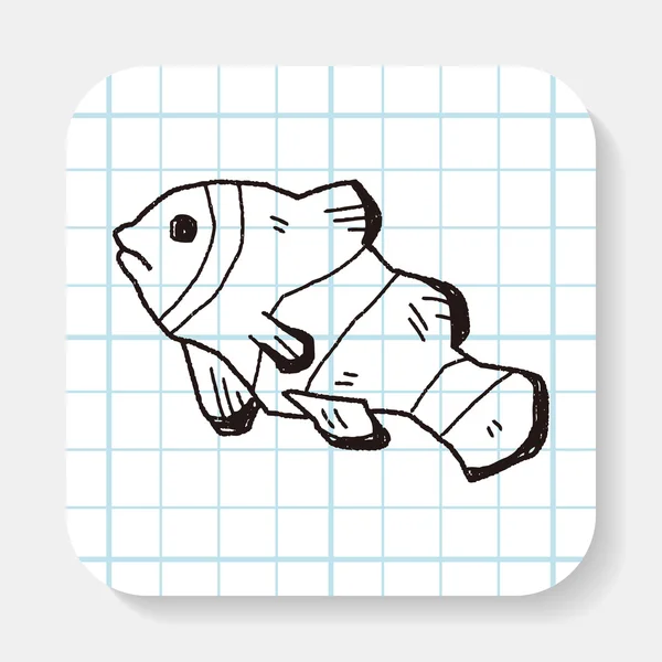 Clownfish bazgroły — Wektor stockowy