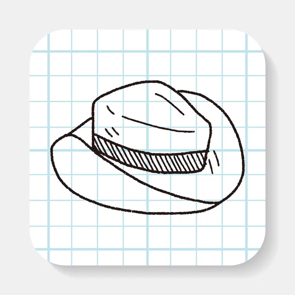 Doodle hatt — Stock vektor
