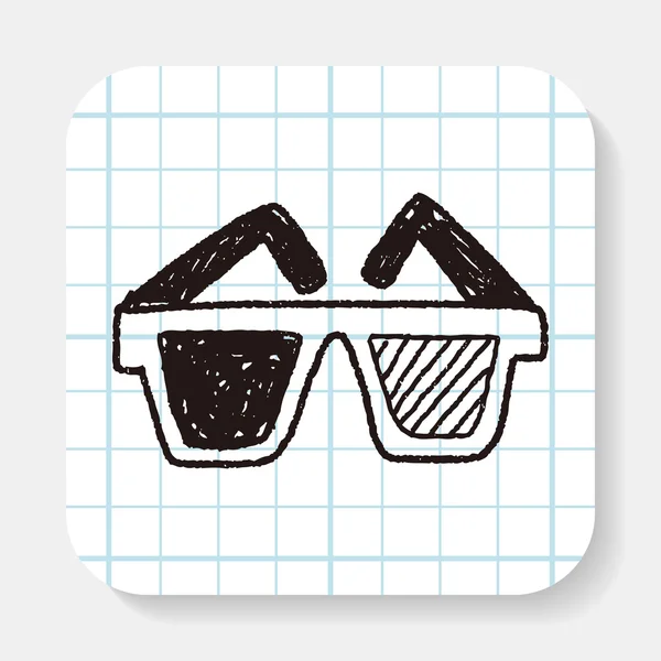 Occhiali 3d doodle — Vettoriale Stock