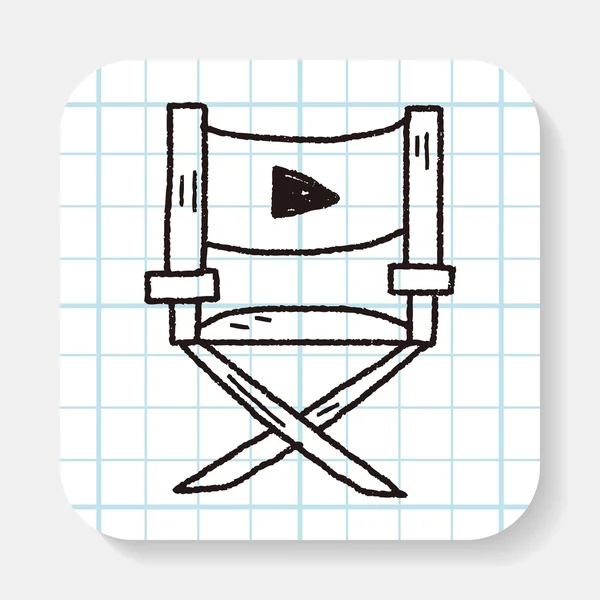 La silla del director doodle — Archivo Imágenes Vectoriales
