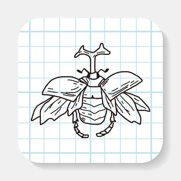 Beetle doodle — Stock Vector