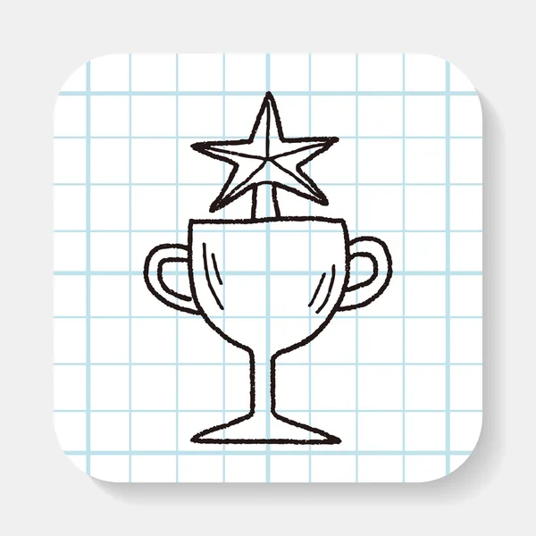Tasse champion doodle — Image vectorielle