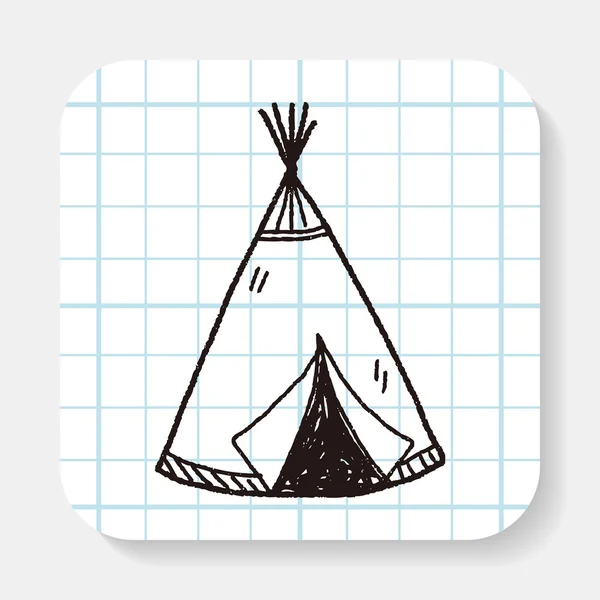 Los indios carpa garabato — Vector de stock