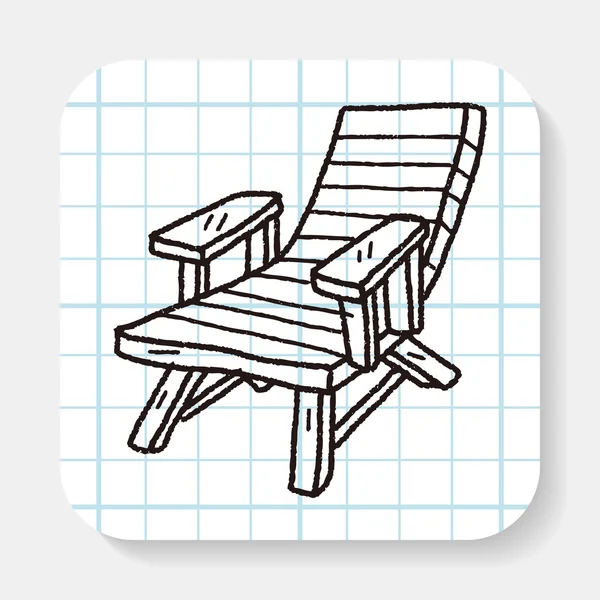 Silla de salón doodle — Vector de stock