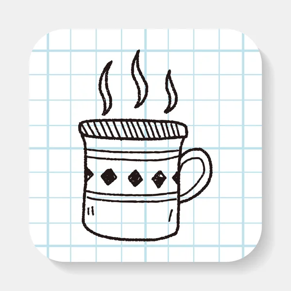 Doodle kahve — Stok Vektör