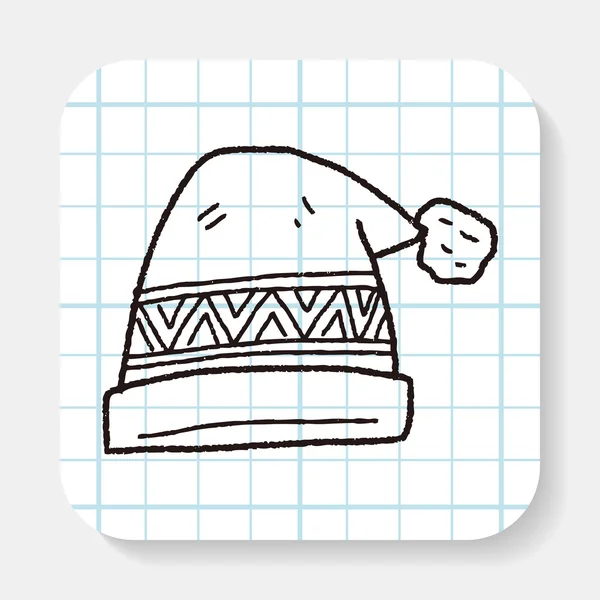 Sombrero de invierno garabato — Archivo Imágenes Vectoriales