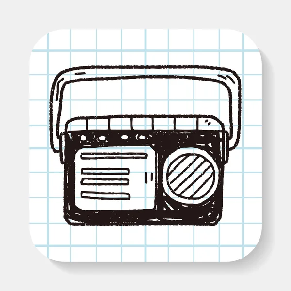 Radio Doodle — Vettoriale Stock