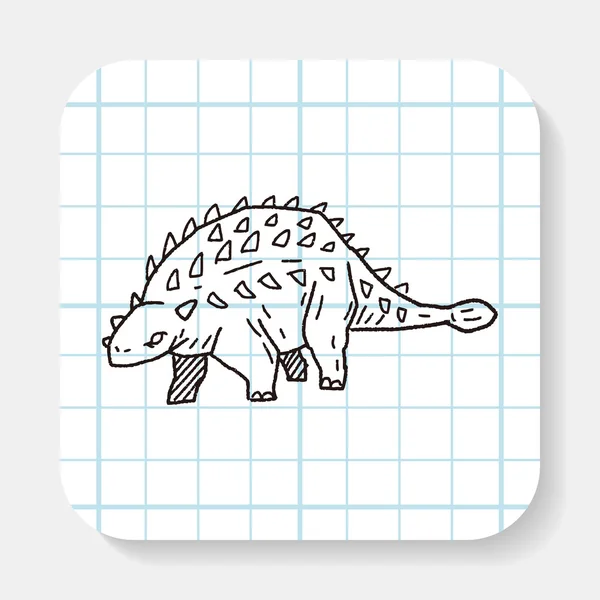 Dinosaur doodle — Stock Vector