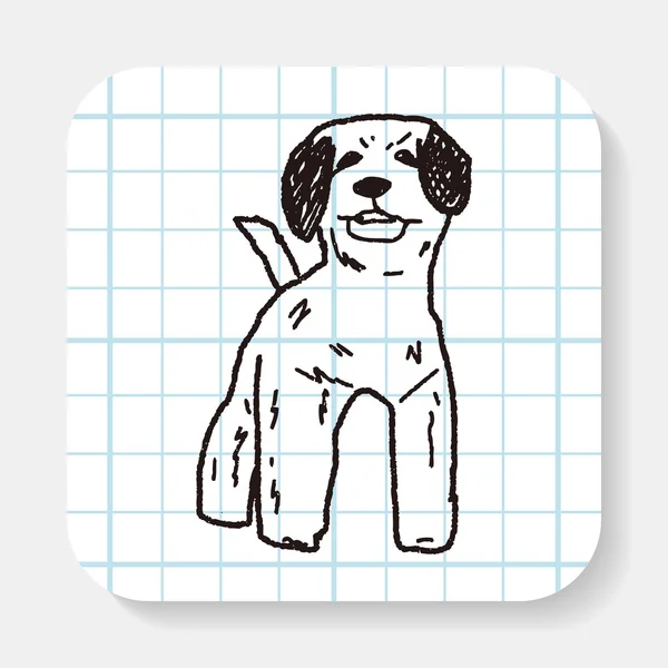 Hond doodle — Stockvector