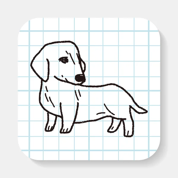 Hond doodle — Stockvector