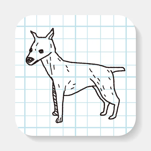 Hond doodle — Stockvector