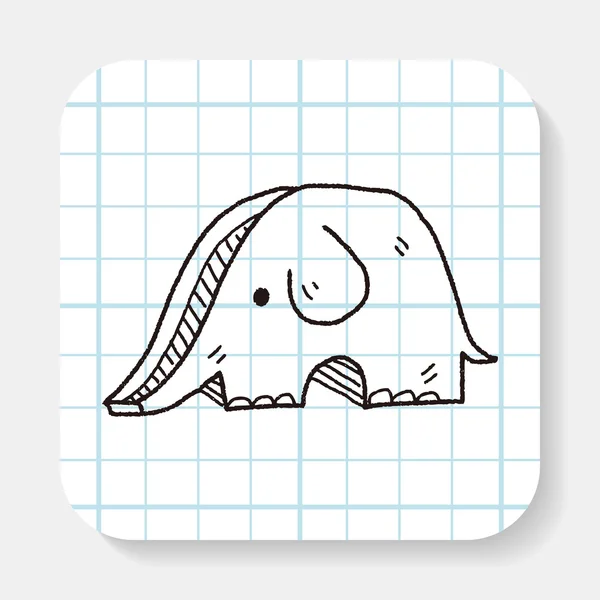 Doodle mit Elefantenrutsche — Stockvektor
