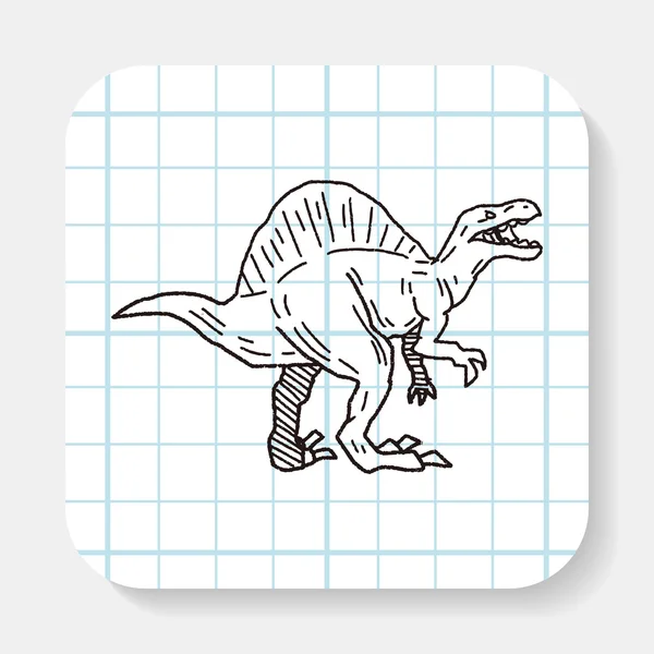 Spinosaurus-Dinosaurier-Doodle — Stockvektor