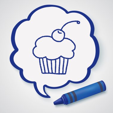 pasta doodle çizim simgesini öğesi