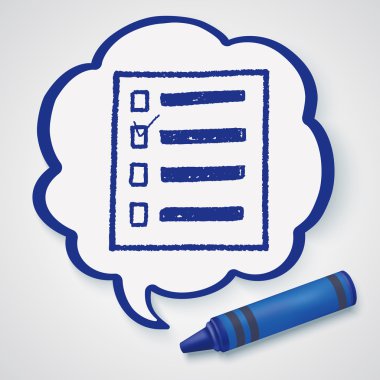 Ürün listesi simgesini öğe doodle