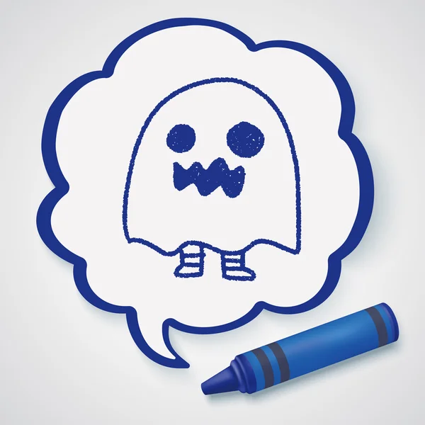 Doodle fantasma desenho ícone elemento —  Vetores de Stock