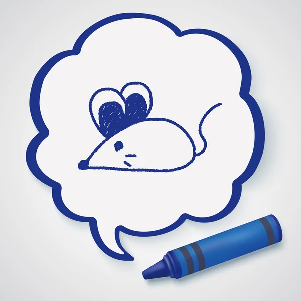 Doodle mouse desenho ícone elemento — Vetor de Stock