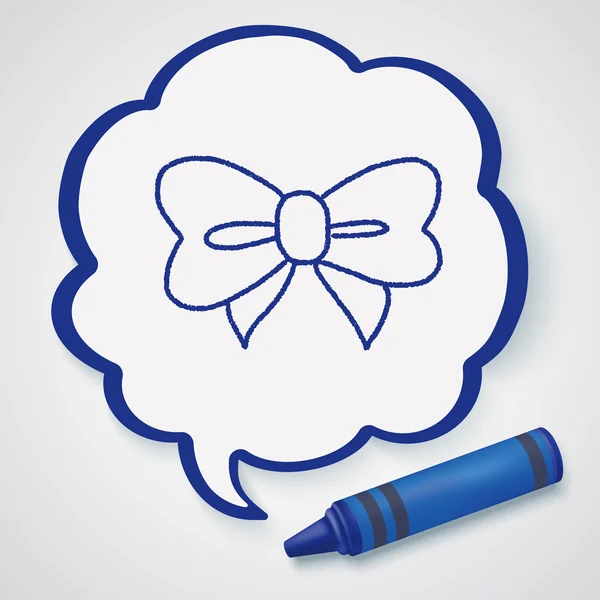 Doodle bow icon element — стоковый вектор