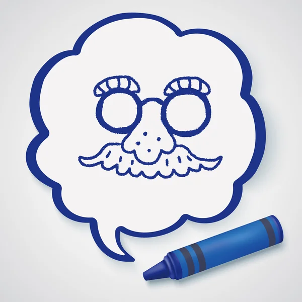 Doodle Masque élément icône — Image vectorielle