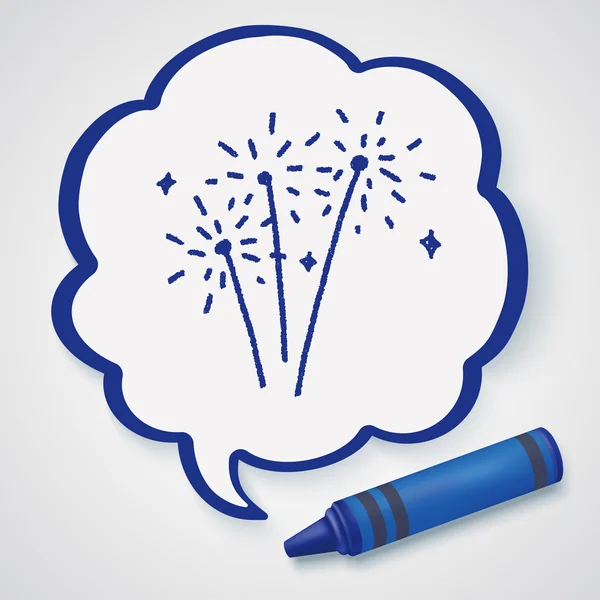 Doodle firework icon element — Stock Vector