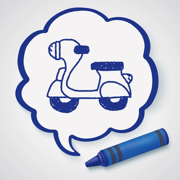 Doodle motocykl ikonę elementu — Wektor stockowy