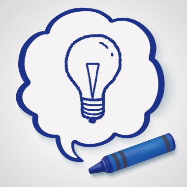 Doodle ampul simgesi öğesi