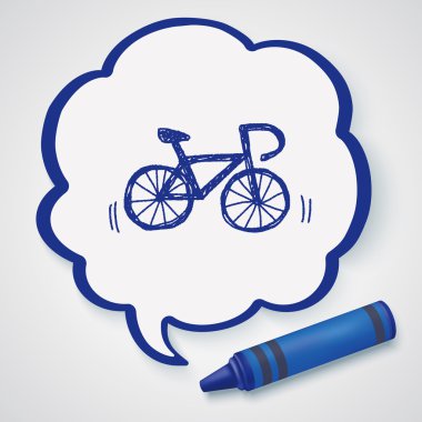 Doodle Bisiklet simgesi öğesi