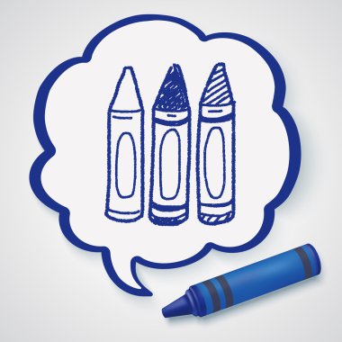 Doodle kalem simgesi öğesi