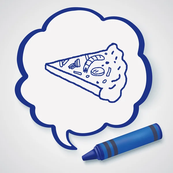 Doodle Pizza ikonę elementu — Wektor stockowy