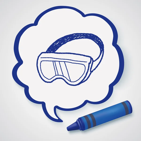 Doodle Goggles icon element — Stock Vector