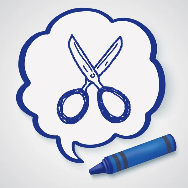 Doodle element ikona nożyczki — Wektor stockowy