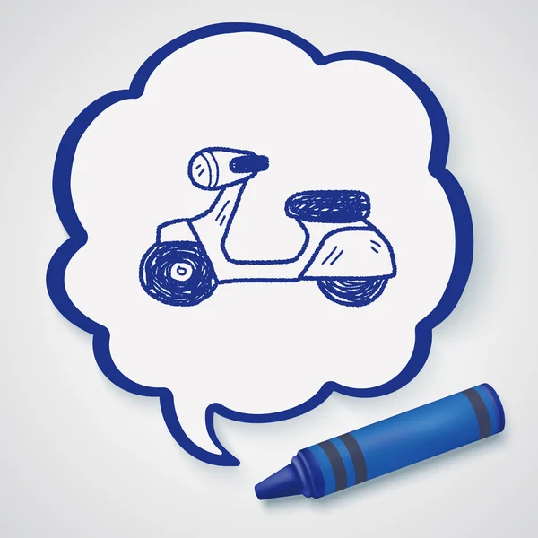 Motocykl doodle ikonę elementu — Wektor stockowy