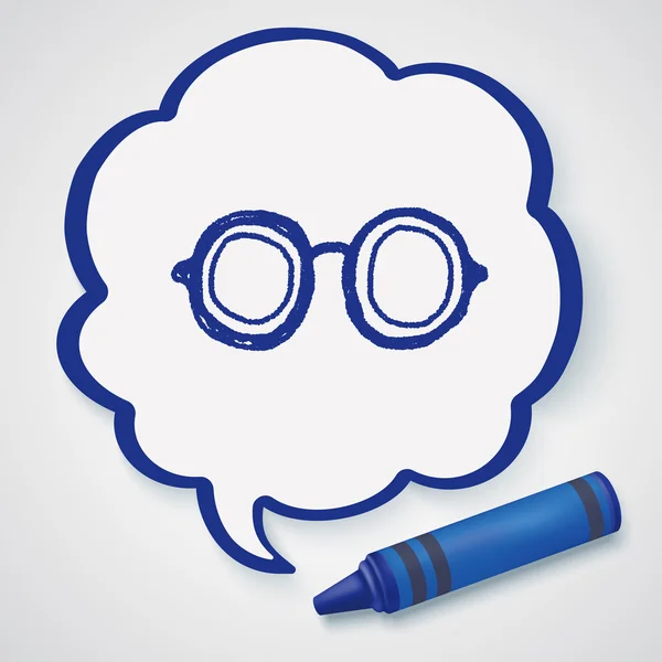 Doodle ojo gafas icono elemento — Vector de stock