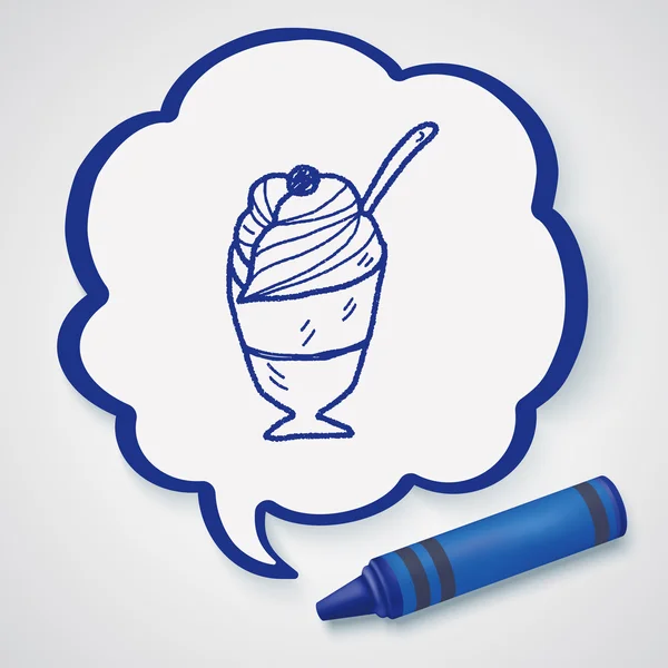 Doodle helado icono elemento — Vector de stock