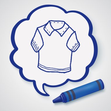 Polo gömlek doodle Icon öğesi