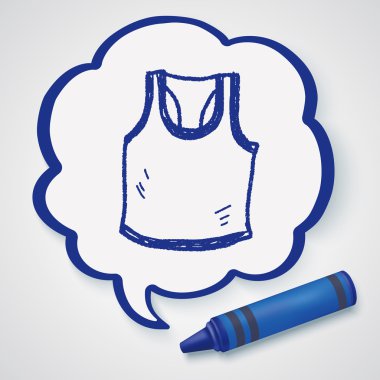 Spor yelek doodle Icon öğesi
