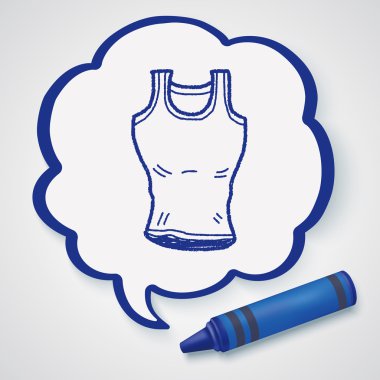 Spor yelek doodle Icon öğesi