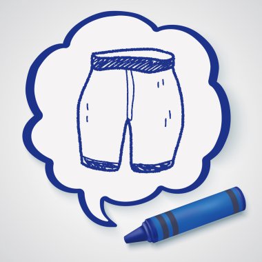 kısa pantolon doodle Icon öğesi