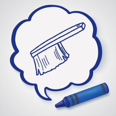 temiz fırça doodle Icon öğesi