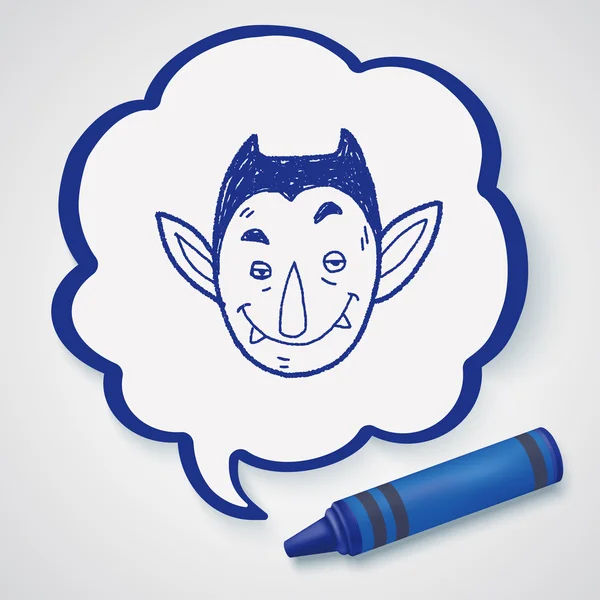 Elemento ícone doodle vampiro —  Vetores de Stock